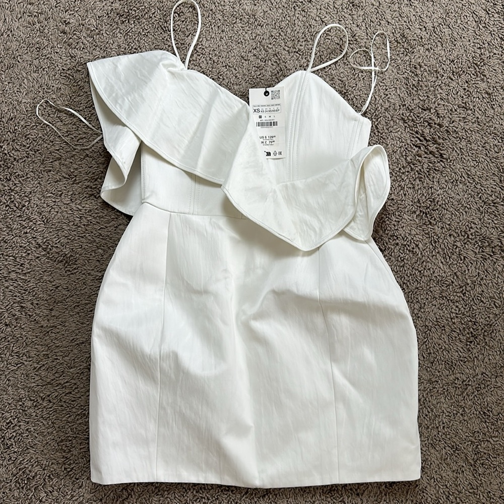 NWT ZARA VOLUMINOUS SHORT DRESS ZW COLLECTION - Picture 5 of 16